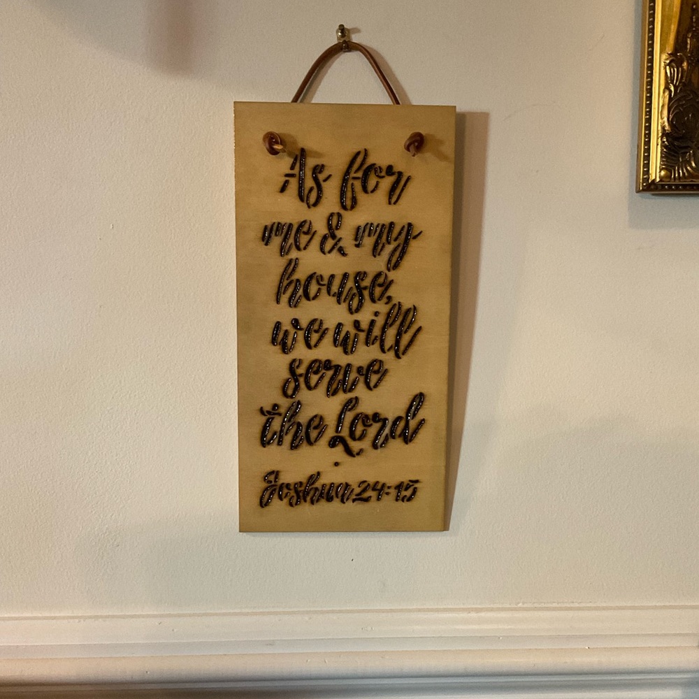 🕊🇺🇸Joshua 24:15 Scripture Verse Hand Burned Ready To Hang Wood Sign!